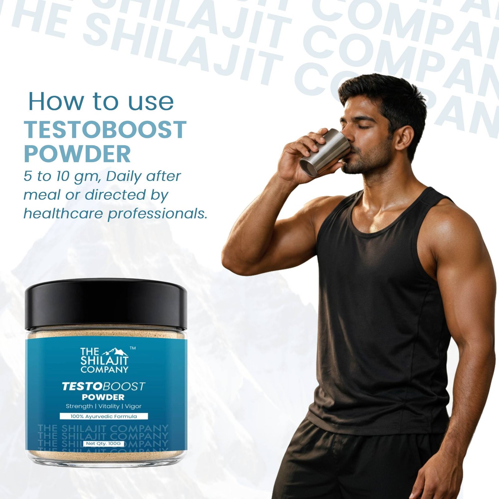 Testo BOOST Powder | Natural Strength | Vitality & Vigor 100gm - Image 4
